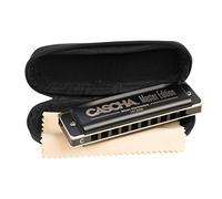 CASCHA Master Edition Blues Harmonica, high-quality harmonica in C-major with soft case and care cloth, blues organ