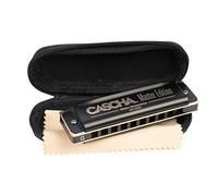 CASCHA Master Edition Blues Harmonica, high-quality harmonica in G-major with soft case and care cloth, blues organ