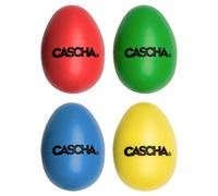 CASCHA Percussion Shaker, Eggshape, for Children, 4 Pieces, Music Eggs, Coloured Shaking Eggs for Easter, Music Gift, Egg Shaker For Kids, HH 2003