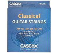 CASCHA Premium Classical Guitar Strings, Acoustic Guitar, Nylon, Silvered Copper Wire, HH 2052