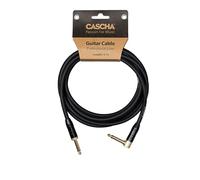 CASCHA Professional Line Guitar Cable, Angled, Black, 3 m