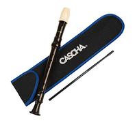 CASCHA soprano-recorder-set for children & beginners - beginner's set incl case recorder-cleaner fingering chart - baroque fingering - ideal for music school - plastic recorder for children