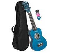 CASCHA Soprano Ukulele Set with Bag, Aquila Strings, Blue