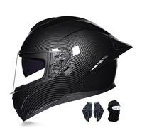Casco De Moto Integral Para Adulto Con Doble Visera, Homologado Ece, Apto Para Hombre Y Mujer, Scooters, Patinetas, Ciclomotores Y Motos De Calle. K,M:55-56CM