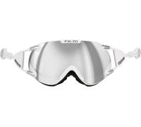 CASCO FX-70 CARBONIC ski goggles white-glass silver spoiled M