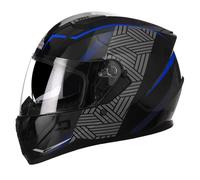 Casco Integral De Motocicleta Con Doble Visera Antivaho, CóModo Forro ExtraíBle, Unisex, Certificado Ece G,S:55-56CM