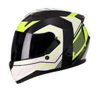 Casco Integral De Motocicleta Con Doble Visera Antivaho, CóModo Forro ExtraíBle, Unisex, Certificado Ece C,M:57-58CM