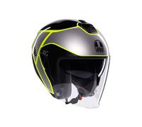 AGV Irides Davao Jet Helmet, black-grey-yellow, size XS for Men