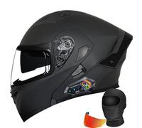 Casco Modular Integral Bluetooth DOT Certificado, Doble Visera Ventilación Múltiple ABS Antichoque, Forro Lavable Visión 190° Hombre Mujer