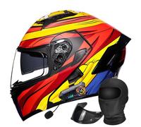 Casco Modular Moto Bluetooth Doble Visera Micrófono Respuesta Automática Homologado ECE Hombre Mujer Adulto Capacete