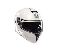 AGV Streetmodular ECE 22-06 Mono, Modular Helmet, Flip Up Motorcycle Helmet ECE 22-06 P/J With Sun Visor, Matt Materia White, XXL