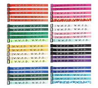CASDAN 40Pcs W.W.J.D. Webbing Bracelets What Would Jesus Do Christian Bracelets Handmade Colorful Adjustable Religious Woven Wristbands for Fundraisers, 9.8 Inch, Polyester, no gemstone