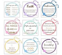 CASDAN 9Pcs Friendship Cross Bracelets for Women Men Christian Religious Jesus Bracelets Handmade Adjustable String Nylon Rope Braided Matching Bracelet Bulk Christmas Gifts, adjustable, Nylon rope