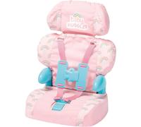 Casdon Baby Huggles Toys. Pink Booster Seat. Car Seat for Dolls with Adjustable Headrest and Buckle