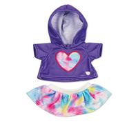 Casdon Build-A-Bear Workshop Purple Heart Toy Clothes Pack | 4 Mix-and-Match Toy Outfits for Furry Friends | Includes Pajamas, Hoodies & Summer Styles | Dress-Up Fun for Kids Aged 3+