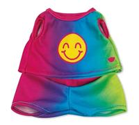 Casdon Build-A-Bear Workshop Rainbow Smiley Toy Clothes Pack | 4 Mix-and-Match Toy Outfits for Furry Friends | Includes Pajamas, Cute Hoodies & Summer Styles | Dress-Up Toy Clothes for Kids Aged 3+