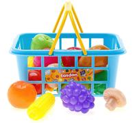 Casdon Fruit & Veg. Assorted Toy Basket with Fruits & Vegetables for Children Aged 2+. Perfect for Playing Shops