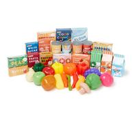 Casdon Grocery Set Family Favourites Toy Grocery Set for Children Aged 2 Features Fruits Vegetables Cans and More