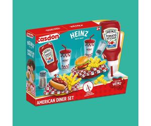 Casdon Heinz American Diner Set | Pretend Restaurant Food Set For Aged Kids
