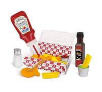 Casdon Heinz Fish & Chips Takeaway Set | Classic Fish & Chips Play Set For Children Aged 3+ | Ideal For Imaginative Play | Squeezy Ketchup Bottle, Vinegar Bottle, And Flip & Dip Pots Included!