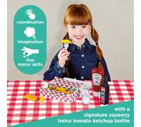 Casdon Heinz Fish & Chips Takeaway Set | Classic Fish & Chips Play Set For Children Aged 3+ | Ideal For Imaginative Play | Squeezy Ketchup Bottle, Vi