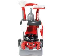 Casdon Henry & Hetty Toys - Henry Deluxe Cleaning Trolley - Red Henry-Inspired Toy Playset with Working Hand Vacuum - Kids Cleaning Trolley Set with Accessories - For Children Aged 3+