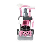 Casdon Henry & Hetty Toys - Hetty Deluxe Cleaning Trolley - Red Henry-Inspired Toy Playset with Working Hand Vacuum - Kids Cleaning Trolley Set with