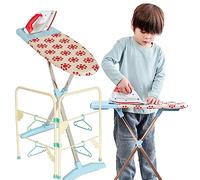 Ironing Set:Toy Ironing Board And Iron For Children Aged 3+: Folding Clothes Airer And Hangers Included,68x22.5x56 centimeter, White