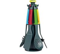 Casdon Joseph Joseph Elevate. Colourful Kitchen Utensil Set for Children Age 3+, Comes With Rotating Storage Stand.