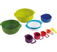 Casdon Joseph Joseph Nest 9 | Colourful Toy Food Prep Set for Children Aged 3 Years & Up | Includes 9 Different Sized Utensils!, Various Bright Primary Colors