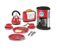 Casdon Morphy Richards Kitchen Set | Toy Kitchen Appliances For Children Aged 3+ | Includes Toaster, Coffee Maker, Kettle & More!, Red