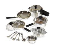 Casdon Pan Set Toy Pan Set For Children Aged 3+ Chrome-Effect Pans And Utensils For Imaginative Play!