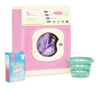 Casdon Pink Washer | Pink Toy Washing Machine for Children Aged 3+ | Features Spinning Drum & Sound Effects for Realistic Play!