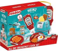 Casdon Heinz All-Day Breakfast Cook Set | 20-Piece Breakfast Play Set For Children Aged 2+ | Includes Official Licensed Heinz Toy Toaster And Squeezy Tomato Ketchup