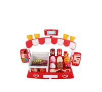 Casdon Official Walls Ice Cream Parlour Playset - Pretend Ice Cream Shop Toy for Children Aged 2+ - With Freezer, Scoop Stand, Play Money & 35+ Pieces