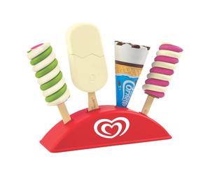 Casdon Walls Toy Play Ice Cream Stand | Pretend play ice cream set with 4 official Walls ice creams. Ages 2+.