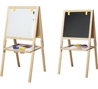 Casdon Wooden Easel | Double-Sided Easel For Children Aged 3+ | 2-In-1 Blackboard And Whiteboard For Your Little Artists!, 51 x 37 x 63 cm