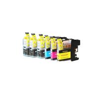 CasdsDtub 6x Ink Cartridge Compatible With Printer Supplies DCP-J4110 MFC-J4410DW MFC-J4510DW MFC-J4710DW LC123 LC123BK