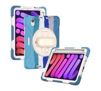 case 360° Ratating Hand Strap Rainbow Drop-proof Protective Case Compatible with Samsung Galaxy Tab S8 plus/S9plus/S9FEplus 12.4 inch secretcipher pad cover(Vibrant Blue (no straps))