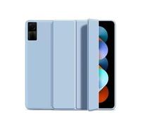 case Anti Drop Silicone Shell, Triple Fold Tablet Protective Case Suitable for Xiaomi Pad 6S Pro-12.4 inch secretcipher pad cover(Sky Blue)