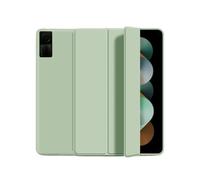 case Anti Drop Silicone Shell, Triple Fold Tablet Protective Case Suitable for Xiaomi Pad 6S Pro-12.4 inch secretcipher pad cover(Matcha Green)