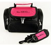 Case Bag by TGC ® for TomTom Go 620 Sat Nav GPS with shoulder strap and Carry Handle (Hot Pink & Black)