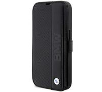 Case Bookcase iPhone 14 Pro BMW Genuine Leather Black Standable