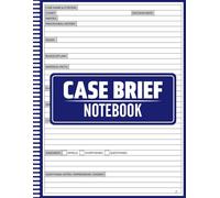 Case Brief Notebook: Law Student Case Brief Notebook for Legal Studies, Exams, and Class Notes - 110 Structured Case Templates, for Case Brief ... with additional Planner, To Do Lists & more