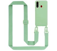 Case Chain for Samsung Galaxy A21 Silicone Protection Cover Necklace