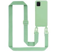 cadorabo Mobile Phone Chain Compatible with Samsung Galaxy A81 / NOTE 10 LITE / M60s in LIQUID LIGHT GREEN - Silicone Protective Case with Length Adjustable Cord Strap