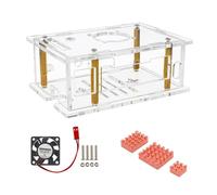 Case Clear Enclosure Passive Cooling Shell Optional Cooling Fan Heatsink for RV2 Development Board Easy Install Housing