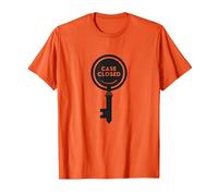 Case Closed Key Detective Mystery Graphic, T-Shirt, Men, Orange, L