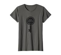 Case Closed Key Detective Mystery Graphic, T-Shirt, Women, Asphalt, 3XL