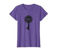 Case Closed Key Detective Mystery Graphic, T-Shirt, Women, Purple Heather, 3XL